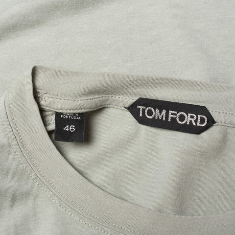 TOM FORD Sage Green Lyocell-Cotton Crewneck Jersey T-Shirt NEW