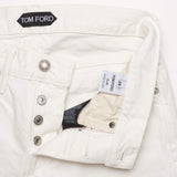 TOM FORD White Denim Selvedge Slim Fit Jeans Pants NEW US 28 USA Made