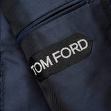 TOM FORD "O'Connor Fit Y" Blue Sharkskin Peak Lapel Suit EU 52 NEW US 42