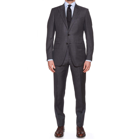 TOM FORD "O'Connor Fit Y" Gray Sharkskin Wool Peak Lapel Suit EU 56 NEW US 46