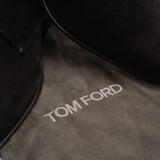 TOM FORD Black Suede Leather Formal 3 Eyelet Derby Shoes NEW with Box
