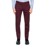 INCOTEX (Slowear) Burgundy Cotton Twill Stretch Pants NEW Slim Fit