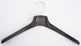 Manetti Black Plastic Wood Look Coat Hanger Set of 5 Size 40/S 43/M-L 46/XL