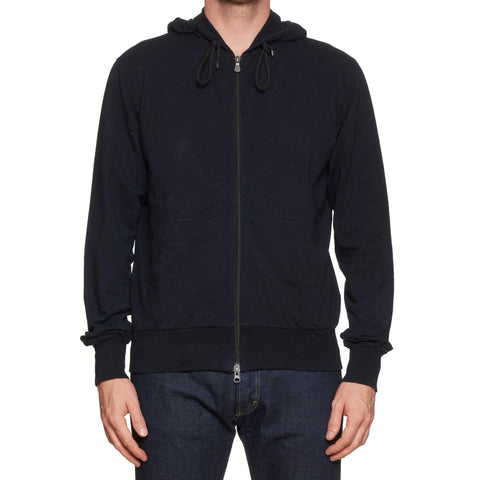 VERSACE SPORT Dark Blue Cotton Dual Zip Hooded Cardigan Sweater EU 50 US M