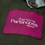 Sartoria PARTENOPEA Hand Made Green Wool Garment Dyed Blazer Jacket 50 NEW 40