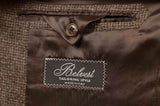 BELVEST Handmade Brown Hopsack Wool Cashmere Jacket Sport Coat NEW Short