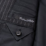 CESARE ATTOLINI Napoli Gray Striped Wool Super 120's Flannel Suit 50 NEW US 40