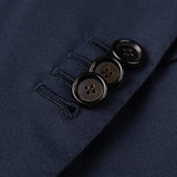 CESARE ATTOLINI Hand Made Navy Blue Cotton Blazer Jacket EU 54 NEW US 44