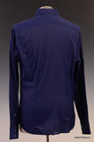 NEIL BARRETT  Blue Cotton Slim Fit See-Through Casual Shirt US S Size EU 48 - SARTORIALE - 3