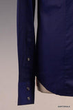 NEIL BARRETT  Blue Cotton Slim Fit See-Through Casual Shirt US S Size EU 48 - SARTORIALE - 4