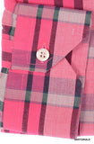 RUBINACCI Napoli Pink Plaid Cotton Button-Down Casual Shirt NEW Regular FIt - SARTORIALE - 4