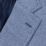 CESARE ATTOLINI Blue Birds Eye Silk Wool Super 140's Blazer Jacket 48 NEW US 38