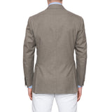 CESARE ATTOLINI for M Bardelli Bespoke Taupe Cotton Wool DB Jacket EU 50 US 40