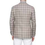 CESARE ATTOLINI Napoli Gray Plaid Wool Silk Blazer Jacket EU 48 NEW US 38