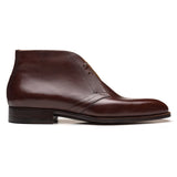 PASSUS SHOES "Oliver" Dark Brown Hatch Grain Leather Chukka Boots