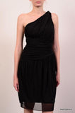 VERA WANG Black One Shoulder Warp Dress EU 38 NEW US 4 / S - SARTORIALE - 1